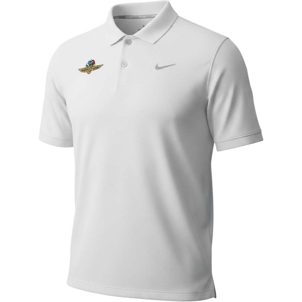 Nike Golf AeroReact Indianapolis Motor Speedway Polo Shirt Mens Large White